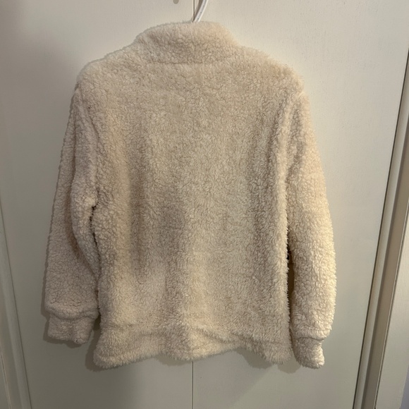 Original Weatherproof Vintage Women’s Sherpa Cream 1/4 Zip Pullover Size M - Picture 6 of 9